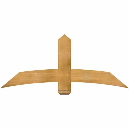 Ekena Millwork Bellingham Rough Sawn Timber Gable Bracket, Western Red Cedar, 60"W x 25"H x 2"D x 6"F, 10/12 Pitch GBW060X25X0206BEL00RWR